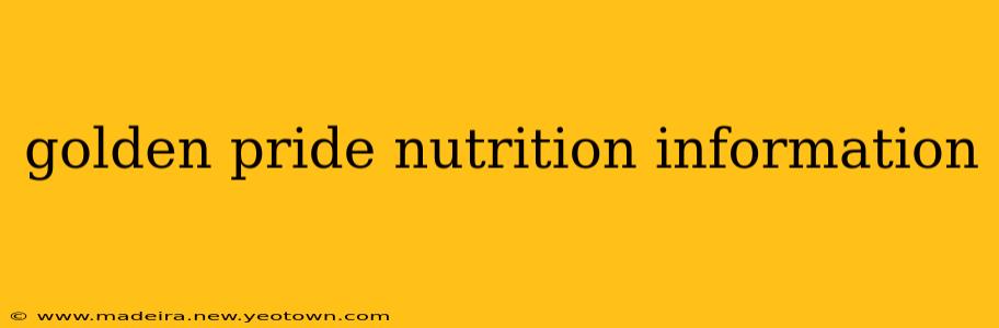 golden pride nutrition information