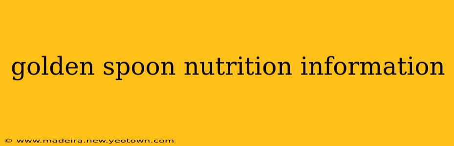 golden spoon nutrition information