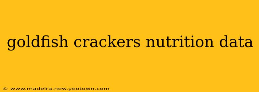 goldfish crackers nutrition data
