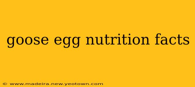 goose egg nutrition facts