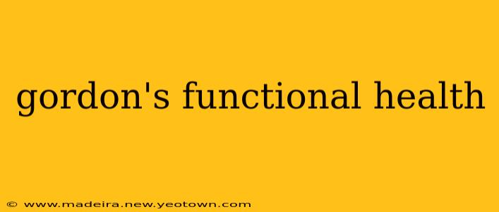gordon's functional health