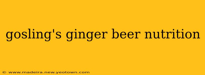 gosling's ginger beer nutrition