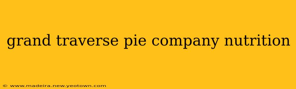 grand traverse pie company nutrition