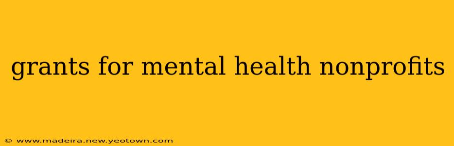 grants for mental health nonprofits
