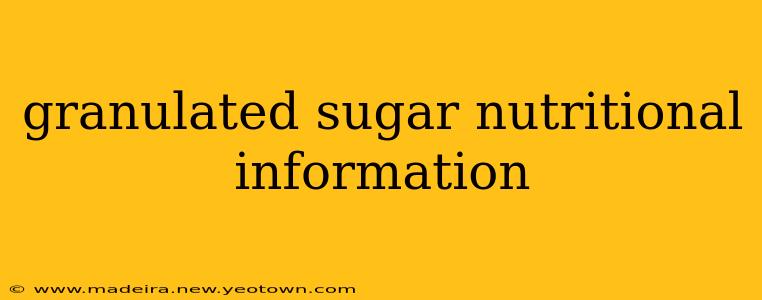granulated sugar nutritional information