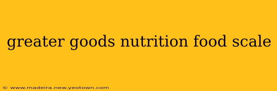 greater goods nutrition food scale