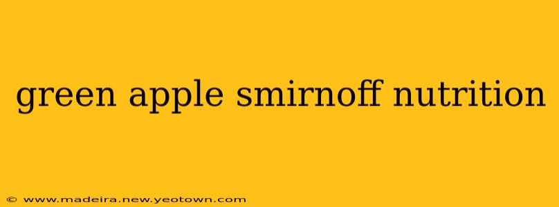 green apple smirnoff nutrition