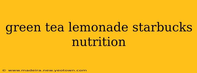 green tea lemonade starbucks nutrition