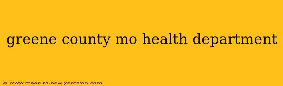 greene county mo health department