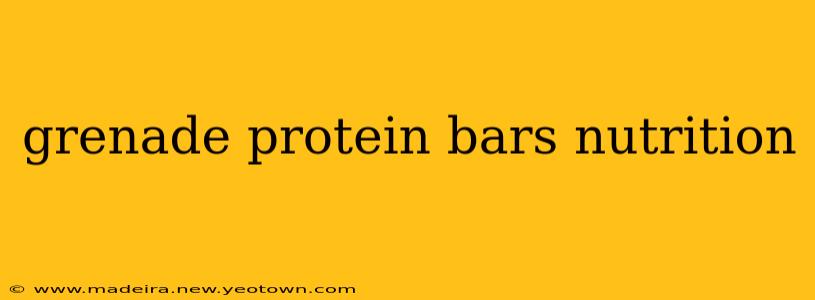 grenade protein bars nutrition
