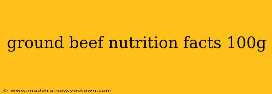 ground beef nutrition facts 100g