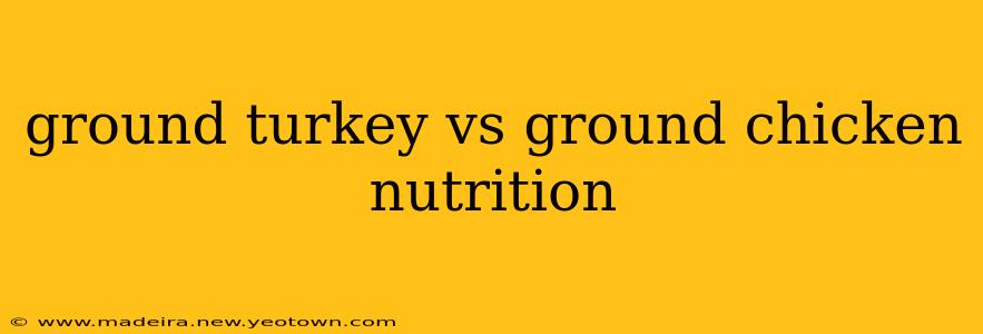 ground turkey vs ground chicken nutrition