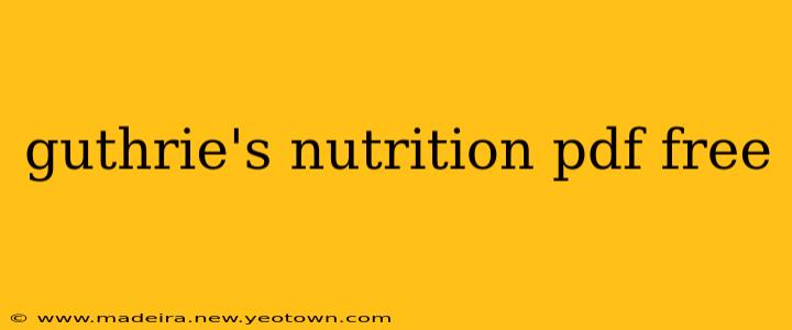 guthrie's nutrition pdf free