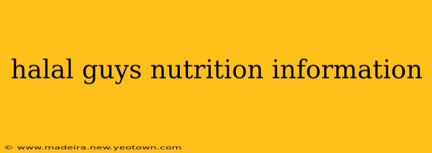 halal guys nutrition information