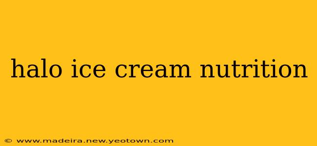 halo ice cream nutrition