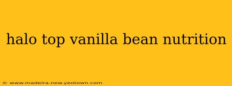 halo top vanilla bean nutrition
