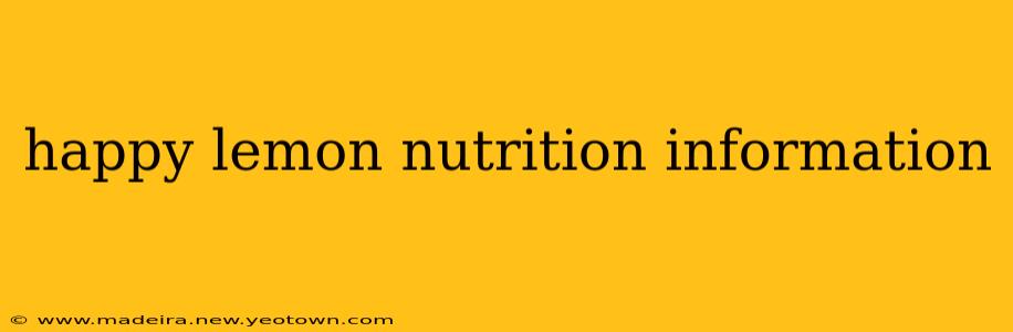 happy lemon nutrition information