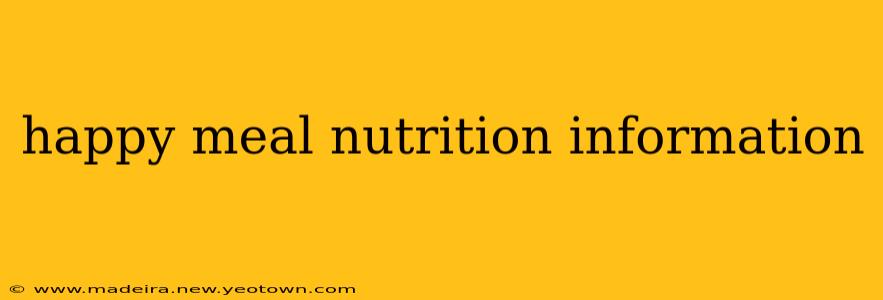 happy meal nutrition information