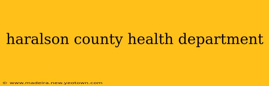 haralson county health department