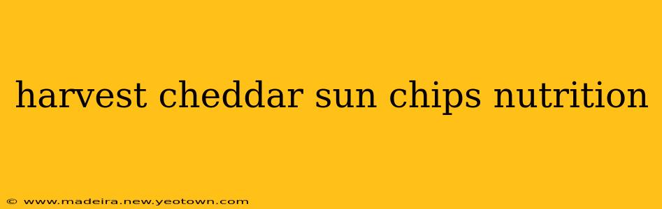 harvest cheddar sun chips nutrition