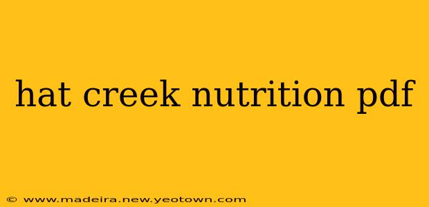 hat creek nutrition pdf