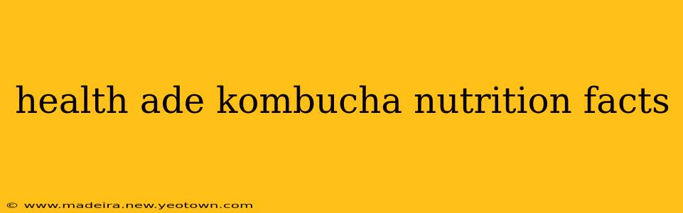 health ade kombucha nutrition facts