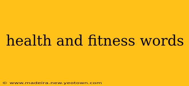health and fitness words