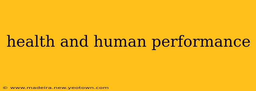 health and human performance