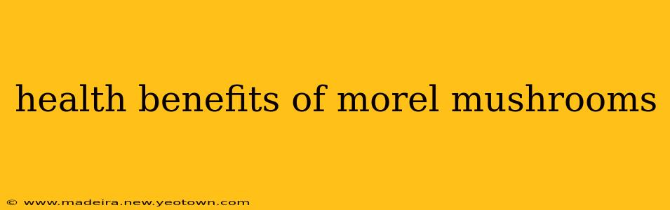 health benefits of morel mushrooms