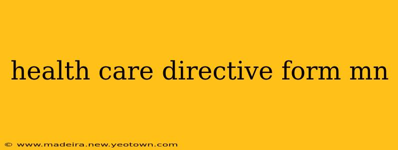 health care directive form mn