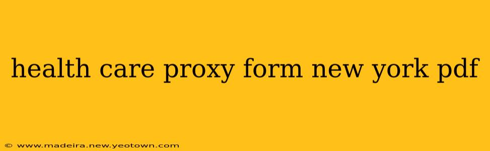 health care proxy form new york pdf