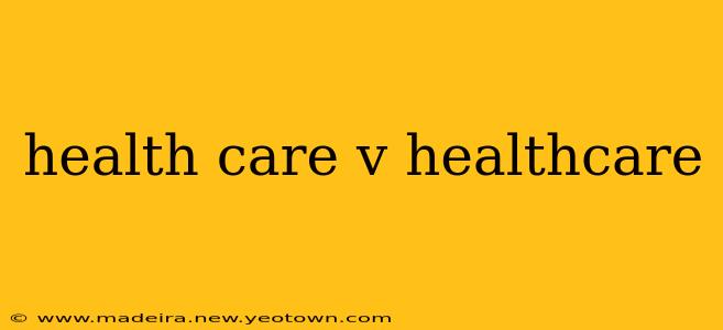 health care v healthcare