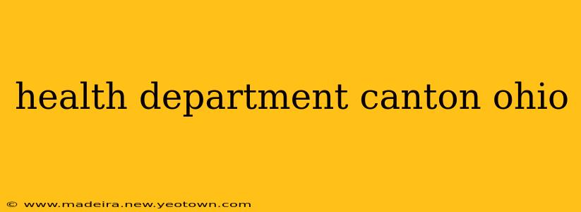 health department canton ohio