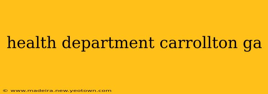 health department carrollton ga