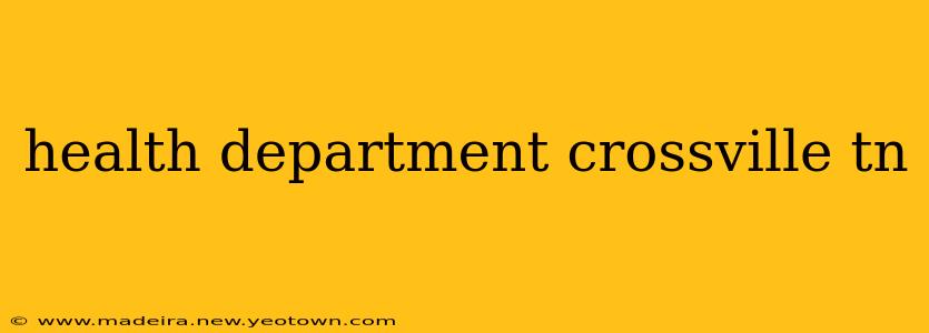 health department crossville tn