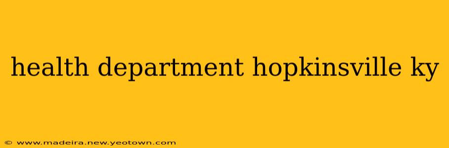 health department hopkinsville ky