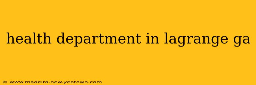 health department in lagrange ga