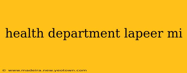 health department lapeer mi