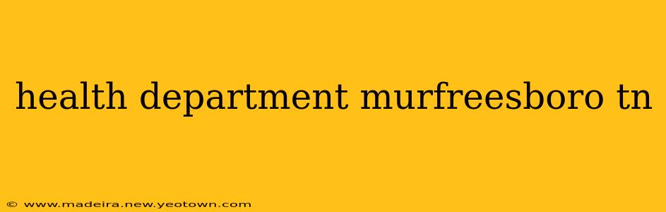 health department murfreesboro tn