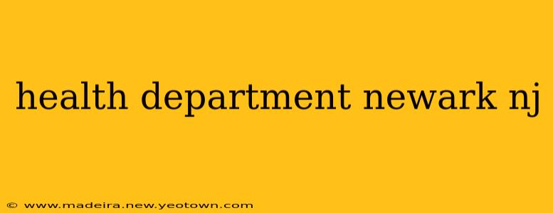 health department newark nj