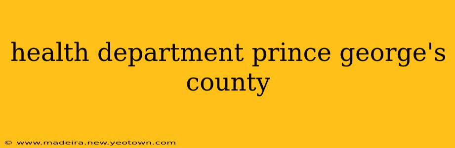 health department prince george's county