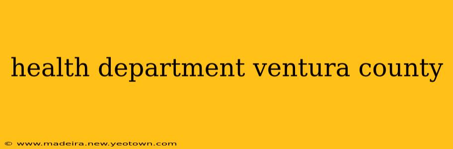 health department ventura county
