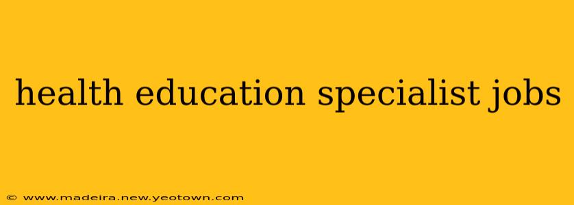 health education specialist jobs