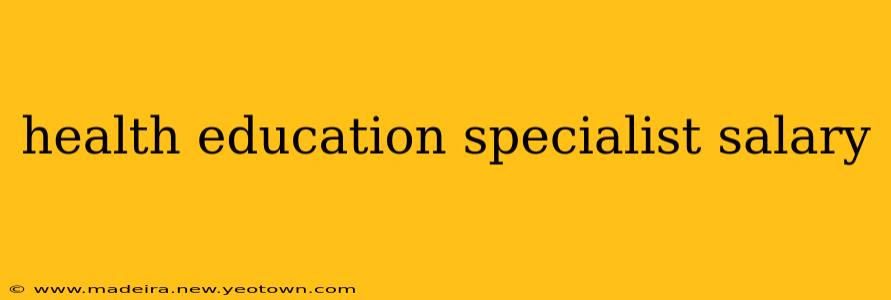 health education specialist salary