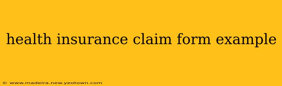 health insurance claim form example