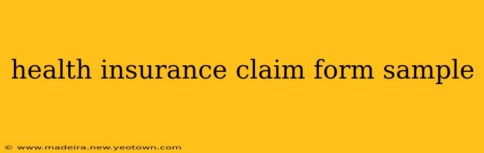 health insurance claim form sample