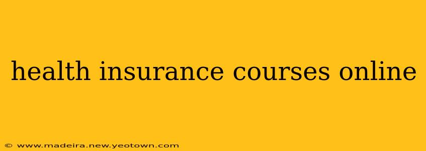 health insurance courses online