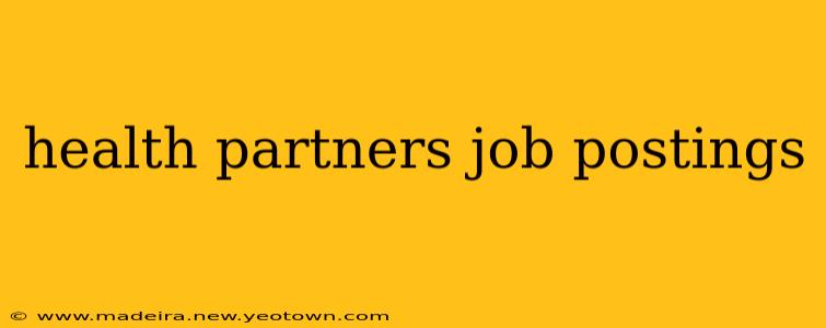 health partners job postings