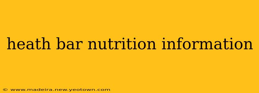heath bar nutrition information