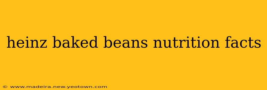 heinz baked beans nutrition facts